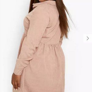 BNWOT Boohoo Brand Plus Cord Smock Dress